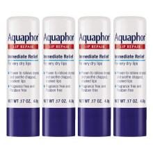 Stick de Réparation des Lèvres Aquaphor - Apaise les Lèvres Séches et Gercées - 4 x 0,17 Ounce