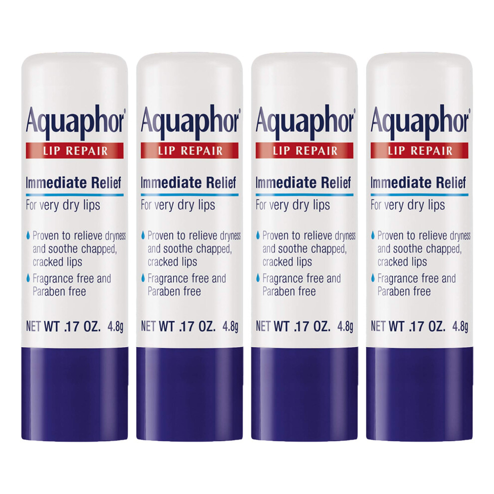 Aquafor Aquaphor Lip Repair Stick Soothes Dry Chapped Lips 017 Ounce Pack Of 4