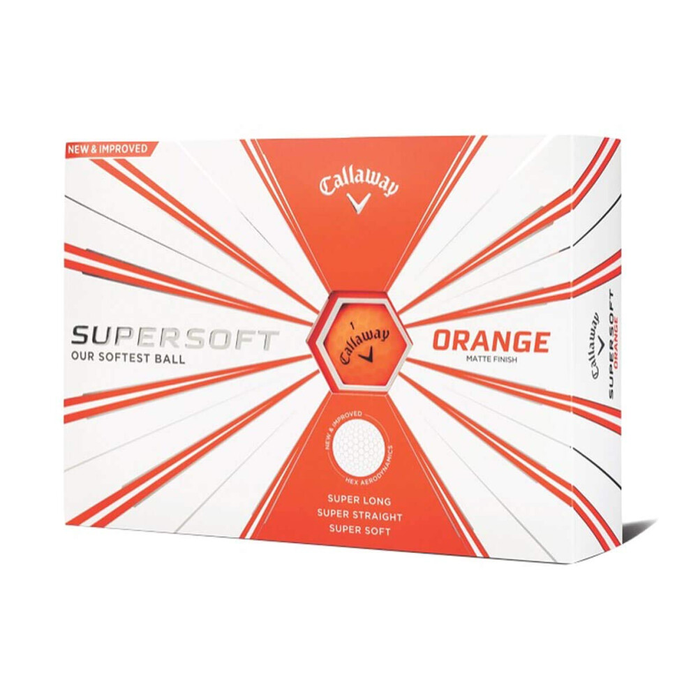 Callaway Golf Supersoft Golf Balls Matte Orange  Prior Generation