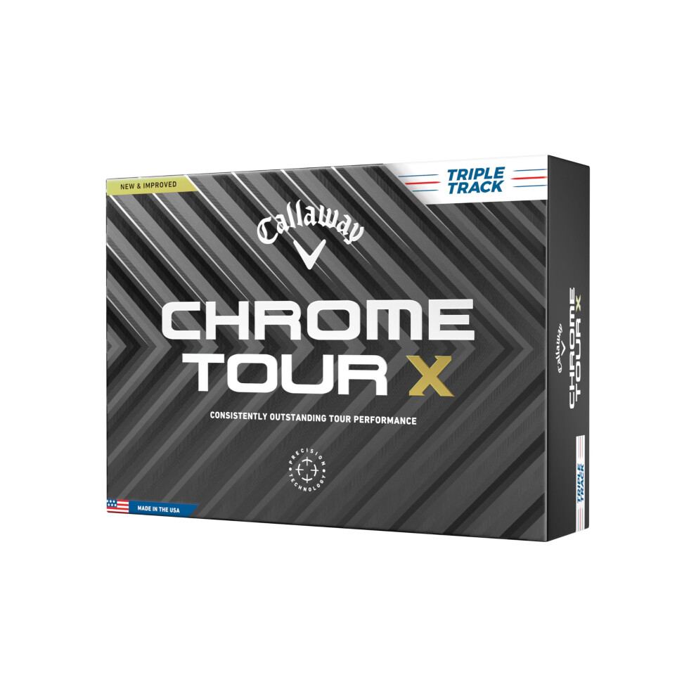 CALLAWAY Golf Chrome Tour X Golf Balls White Triple Track