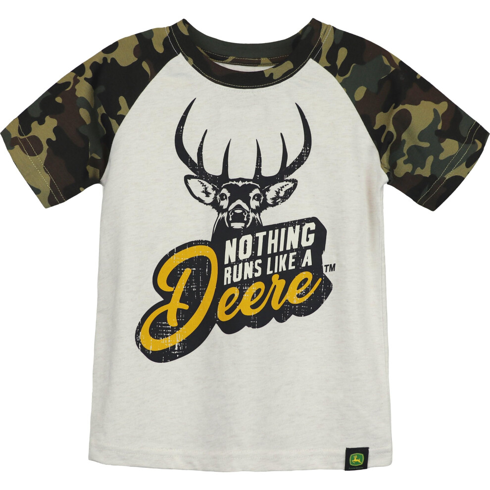 John Deere Boys TShirt  Camo Shoulder