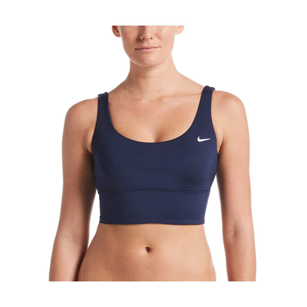 Nike Swim Womens Essential Scoop Neck Midkini Midkini Top Midnight Navy XLargeMidnight Navy