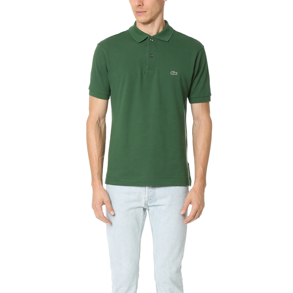 Lacoste Mens Short Sleeve L1212 Pique Polo Shirt  Green  M