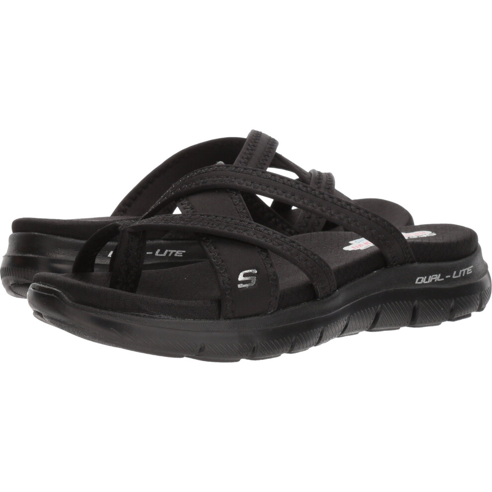 Skechers Cali Womens Flex Appeal 20Start up Sport Sandal blackblack 10 M US