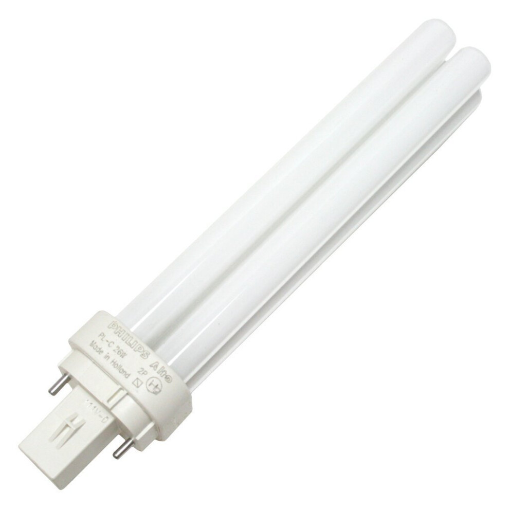 Case of 10 Philips 383232  PLC26W35ALTO Double Tube 2 Pin Base Compact Fluorescent Light Bulb