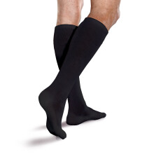 Core-Spun Gevoerde 20-30mmHg Gegradueerde Compressie Steunkousen (Zwart, M)