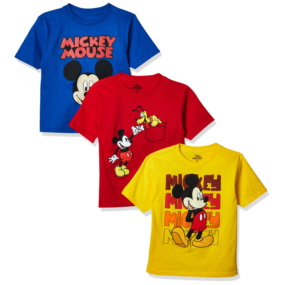 Disney Little Boys Toddler Mickey Mouse Toddler Boys TShirt 3Pack No 1  Assorted 2  4T