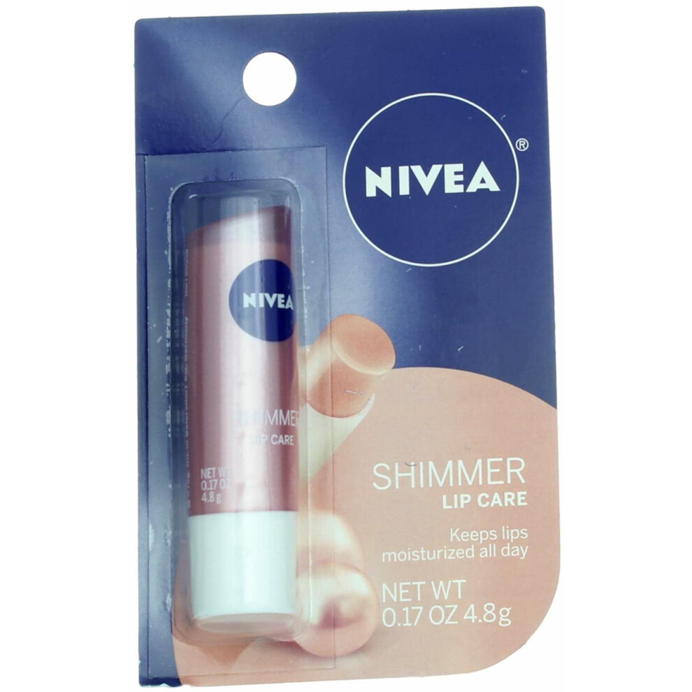 NIVEA Shimmer Radiant Lip Care 017 oz Pack of 5