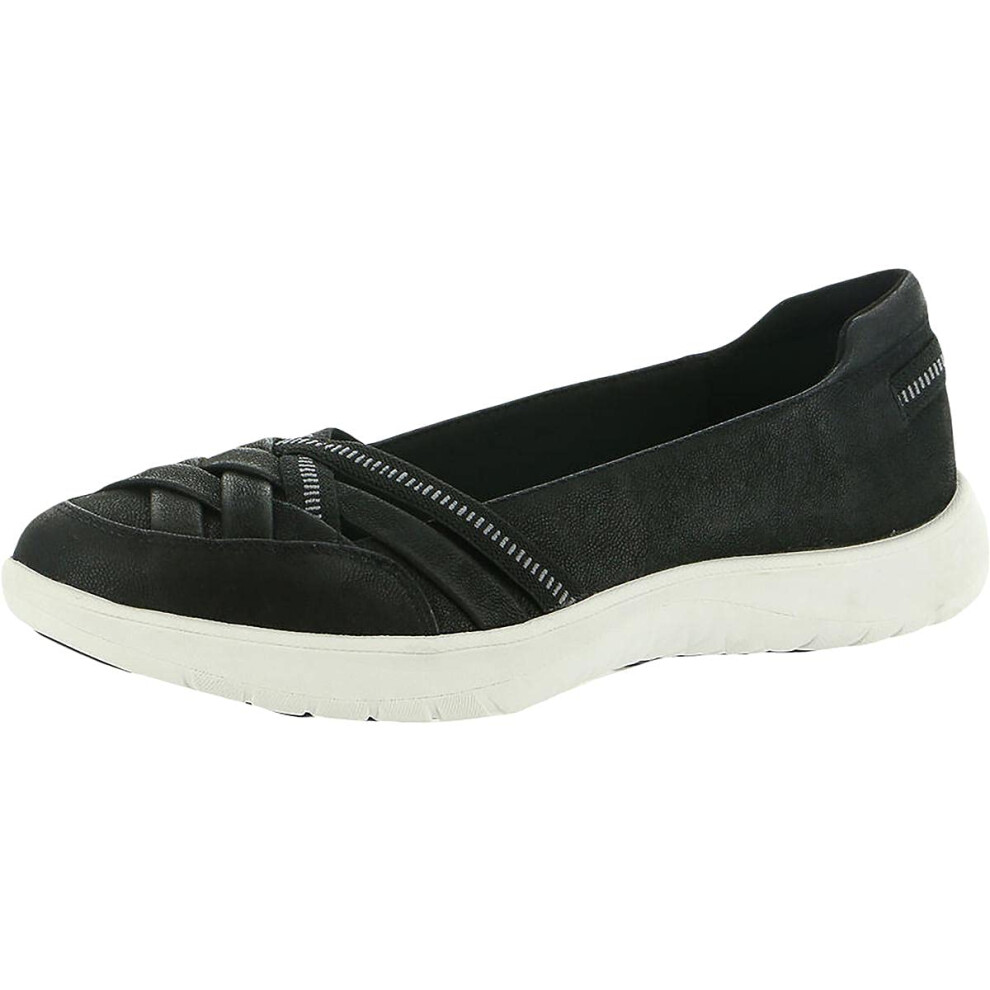 Clarks womens Adella Poppy Sneaker  Black Textile  10 US