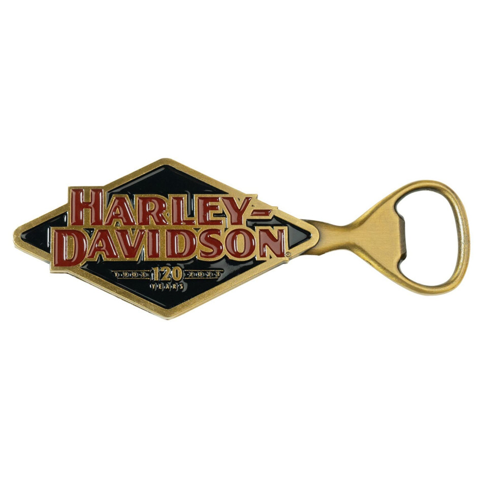 HarleyDavidson 120th Anniversary Logo Zinc Cast Bottle Opener  Limited Edition