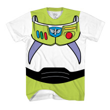 T-shirt dla dorosłych z kostiumem astronauty Toy Story Buzz Astral (biały XL)
