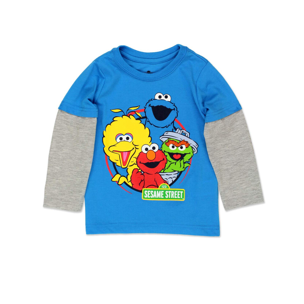 Sesame Street Elmo and Cookie Monster Boys TShirt for Infant and Toddlers  Blue or Red