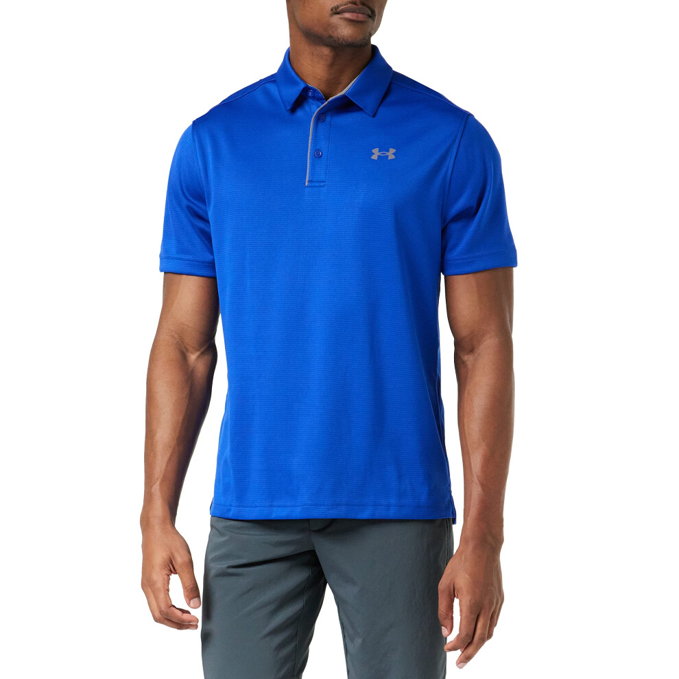 Under Armour Mens Tech Golf Polo  Royal 400Graphite  4XLarge Tall