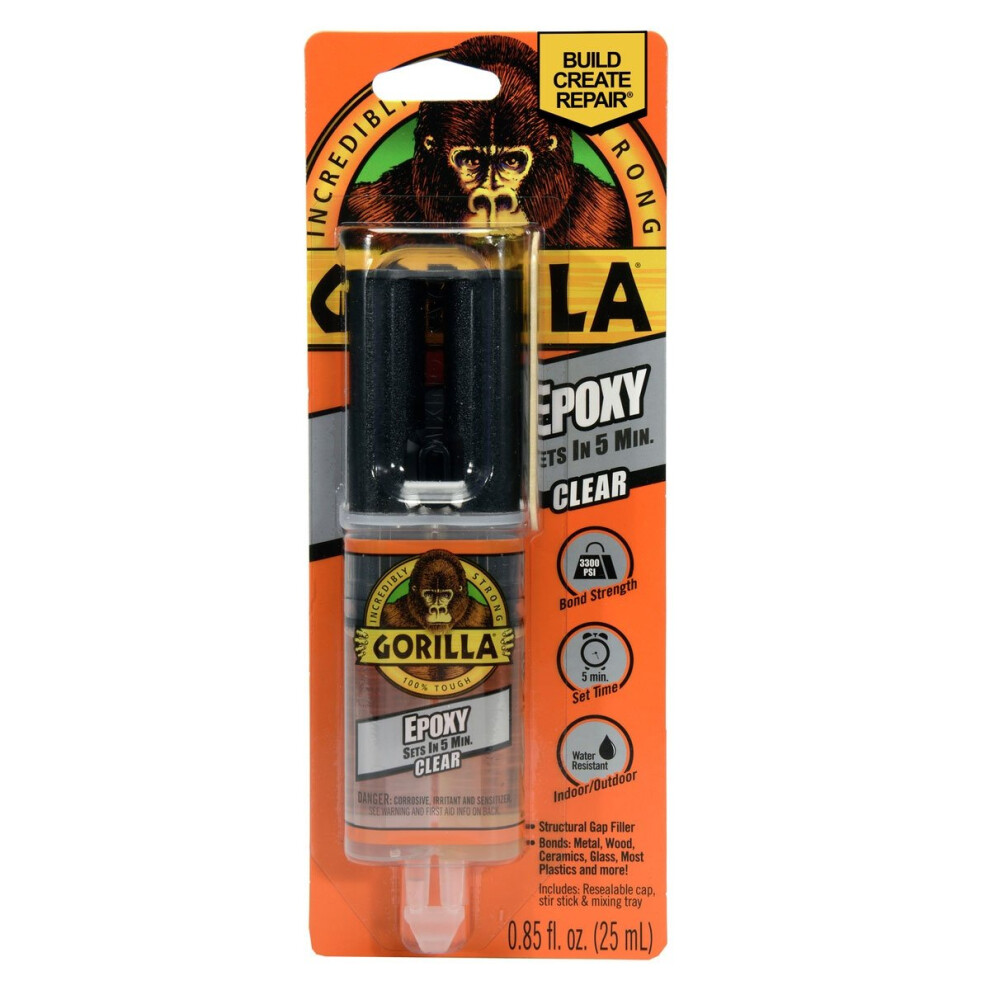 Gorilla Epoxy Glue  085 Fl Oz