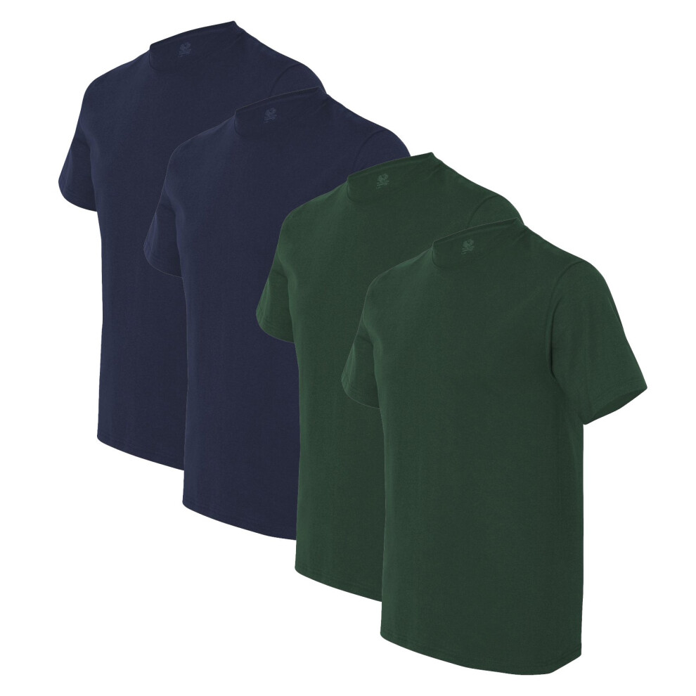 Fruit of the Loom Mens 5 oz 100 Heavy Cotton HD TShirt3931Forest GreenJ NAVY3XL2PK