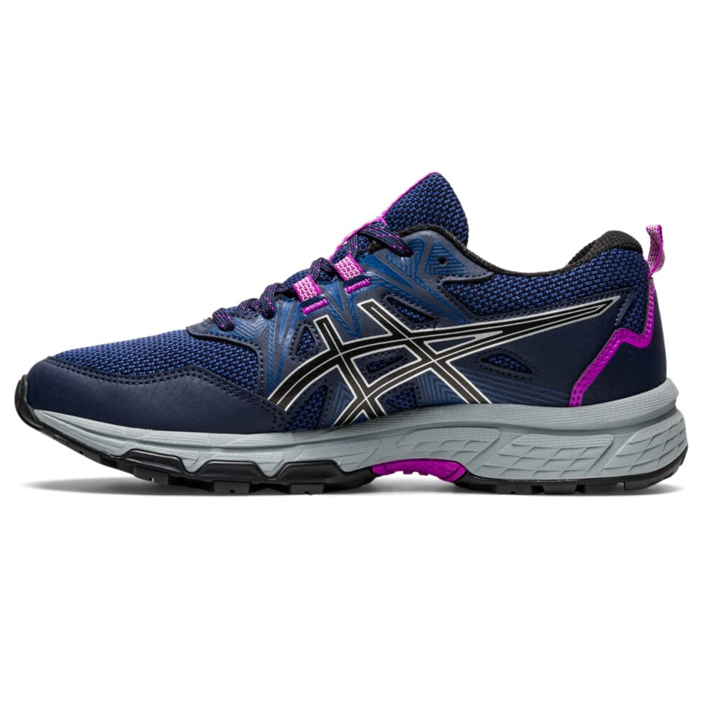 ASICS Womens GelVenture 8 Running Shoes  6  MidnightPure Silver