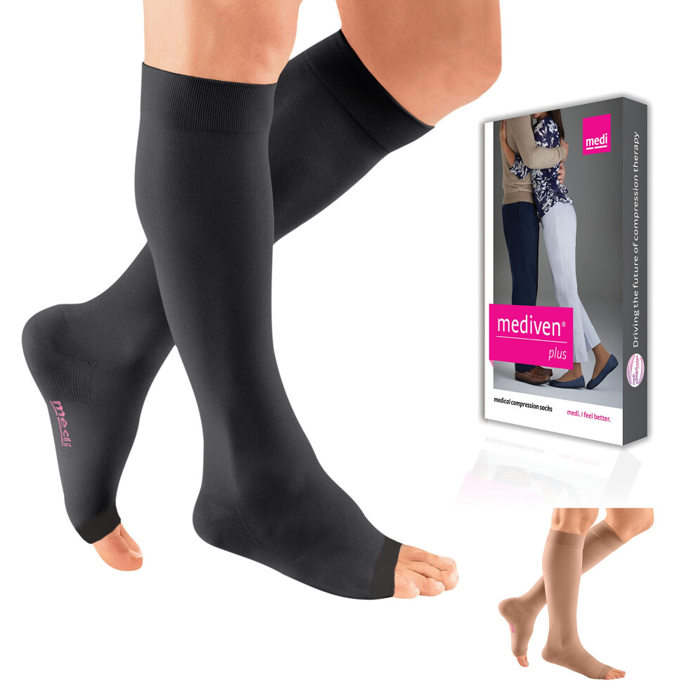 Mediven Plus For Men & Women, 20-30 Mmhg, Calf High Compression Stocking, Open Toe