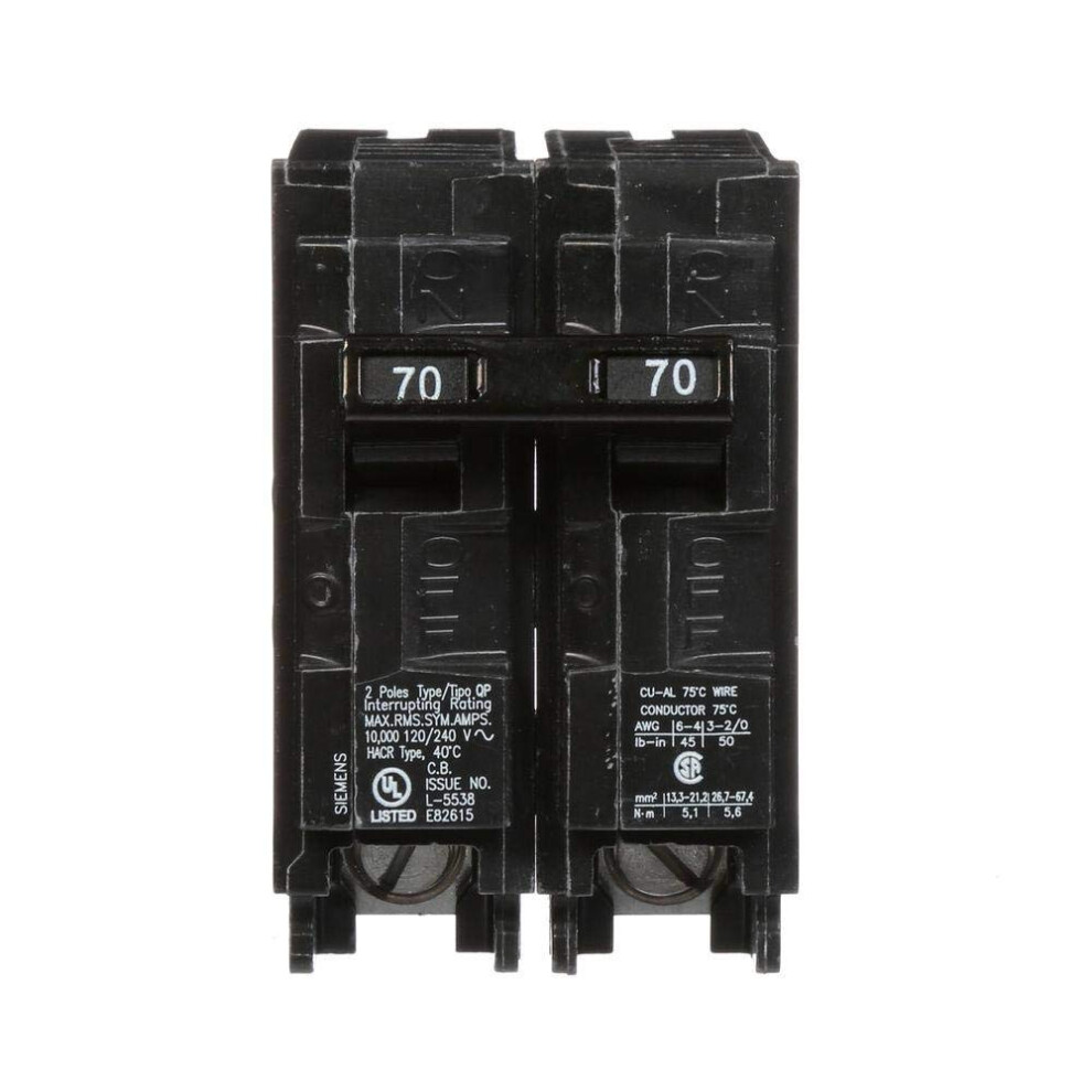 SIEMENS US2Q270P 70 Amp DoublePole Type QP Circuit Breaker