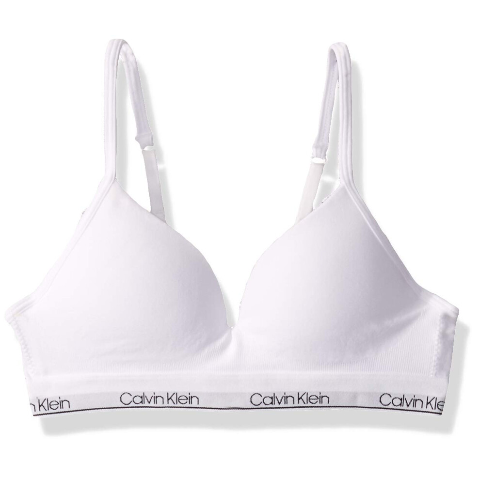 Calvin Klein Girls Big Seamless Hybrid Bra  White  30A