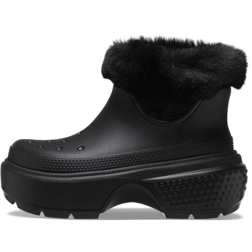 Crocs Unisex Stomp Lined Boots Snow  Black  Numeric7 US Men