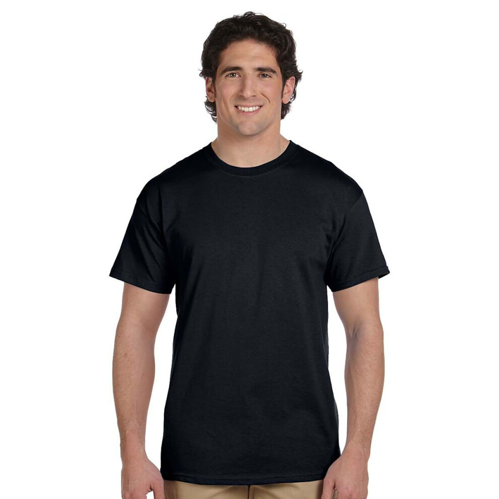 Fruit of the Loom Mens 5 oz 100 Heavy Cotton HD TShirt3931BlackCharcoal GREY4XL2PK