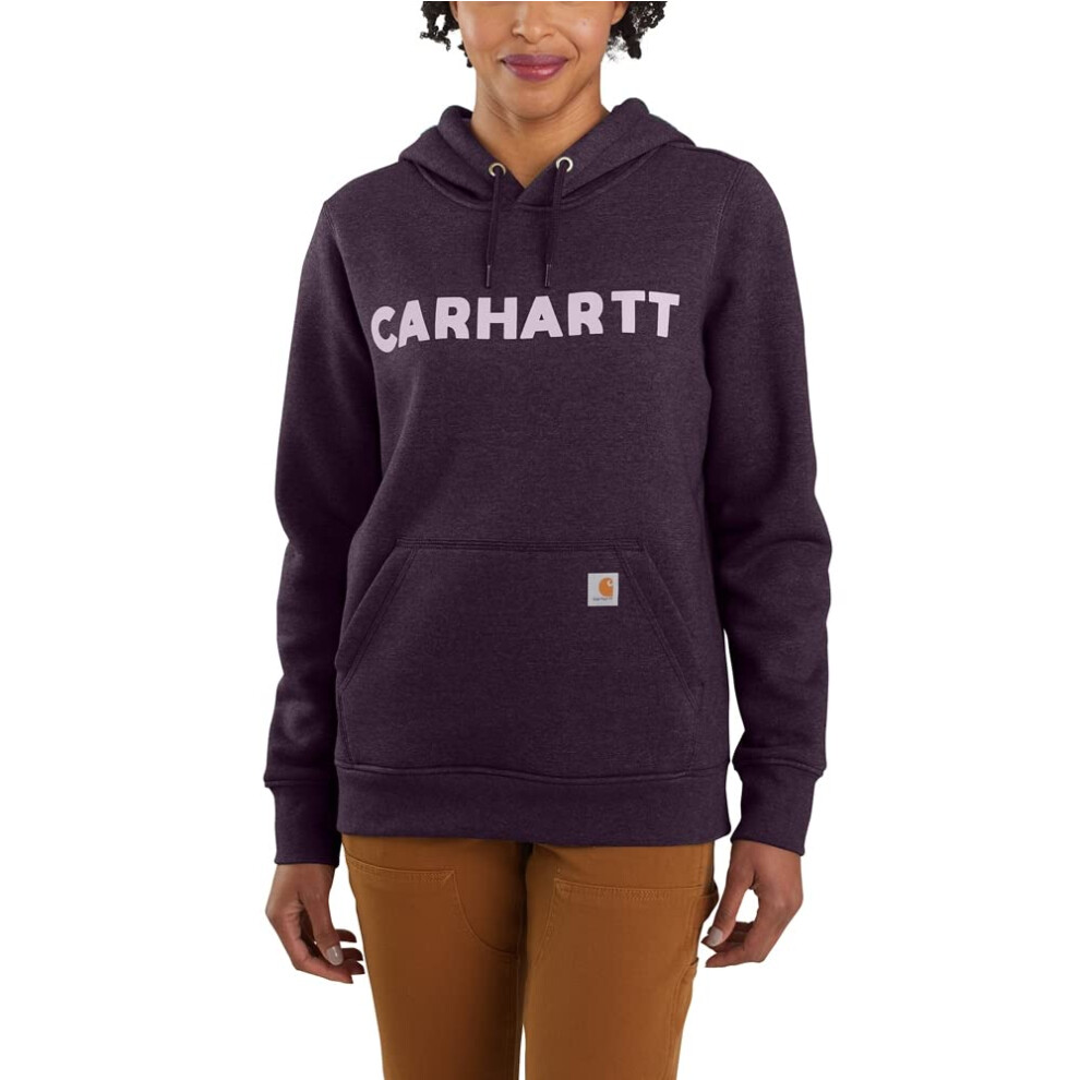 Carhartt Womens Relaxed Fit Midweight Logo Graphic Sweatshirt  Nocturnal Haze Heather  XLarge