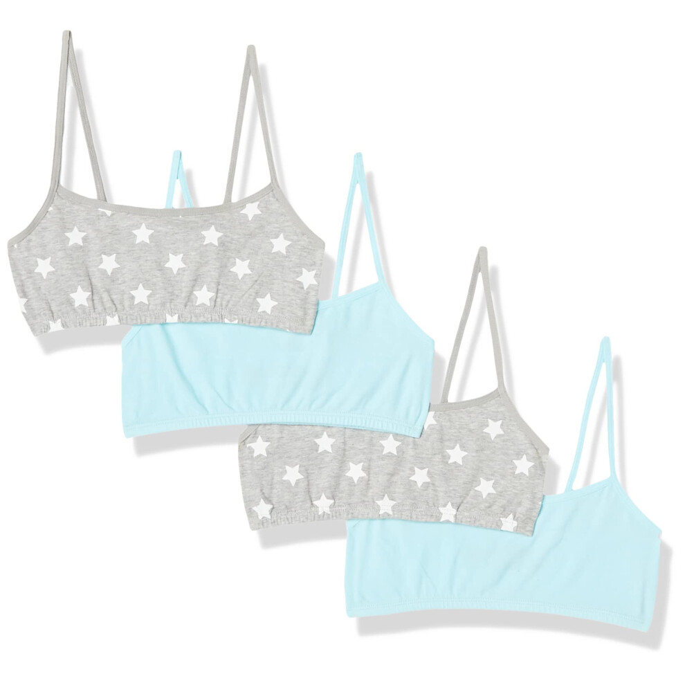 Fruit of the Loom Girls Cotton Training Bra  4Pack  SuperstarSoft Blue  36