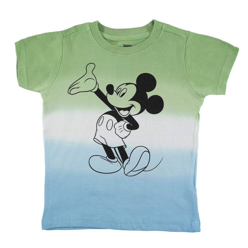 Disney Mickey Mouse Boys TShirt for Toddlers and Little Kids  GreenRedGreyBlueYellow