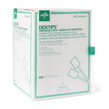 Medline Dentips Wegwerp Mond Swabsticks, Volwassen Munt Behandeld, Groen, 250 Stuks