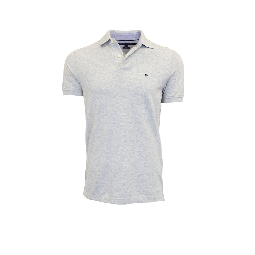 Tommy Hilfiger Mens Slim Fit Polo Shirt Medium  Gray