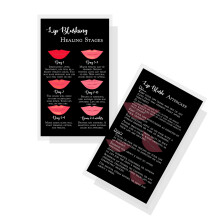 Schede per la Guarigione e Istruzioni Post-Trattamento Lip Blush | Confezione da 50 | 2 x 3.5" Pollici
