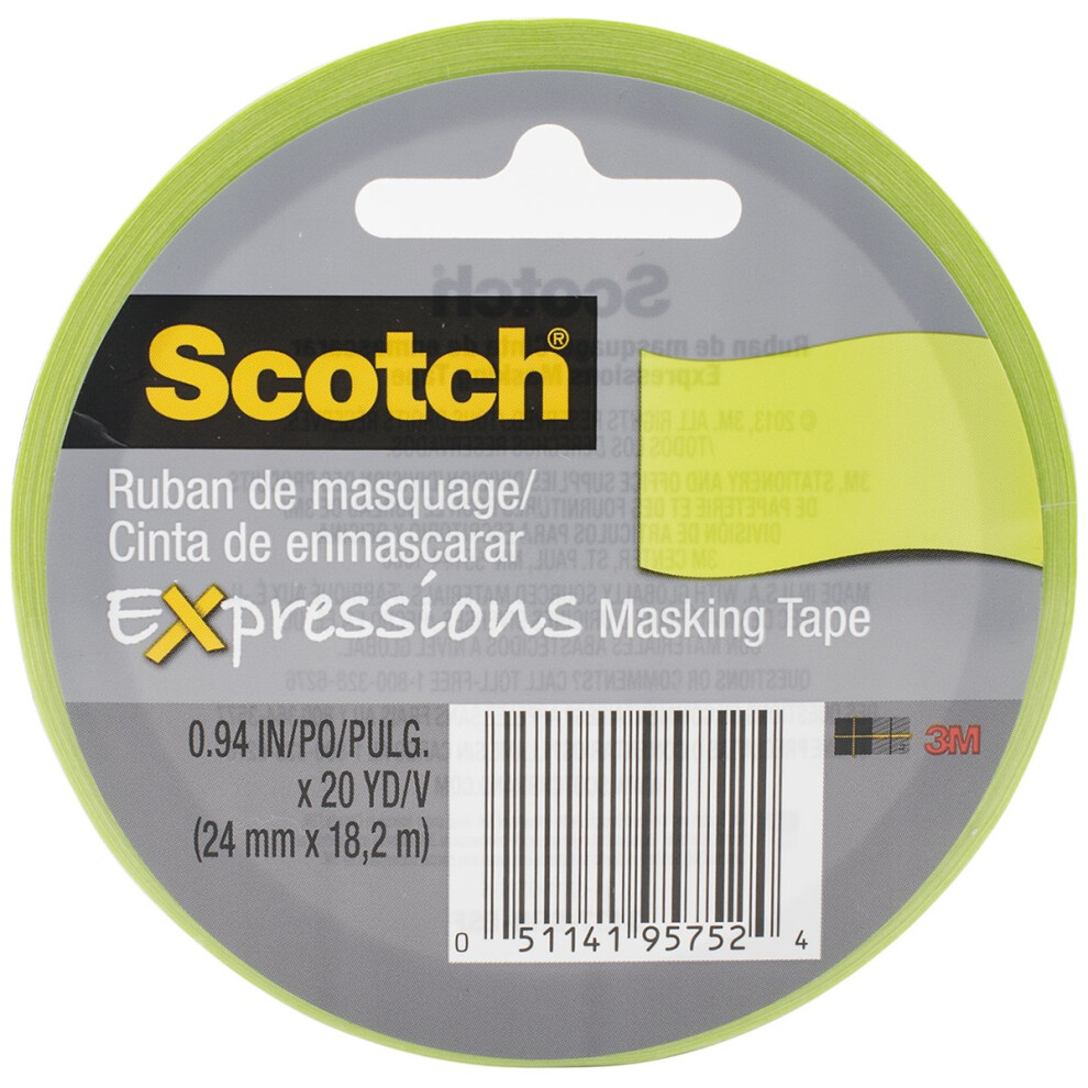 Scotch Decorative Masking Tape 094X 20 Yardslemon lime