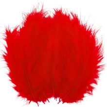 100pcs Rode Veertjes Fluffy Kalkoen Marabou 4-6 Inch voor Knutselen Droomvanger Fringe Trim