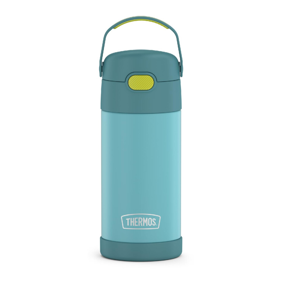 THERMOS FUNTAINER Water Bottle with Straw  12 Ounce  BlueGreen  Kids Stainless Steel Vacuum Insulated Water Bottle with Lid