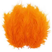 100 stuks Oranje Veertjes Fluffy Kalkoen Marabou 4-6 Inch voor Knutselen Droomvanger