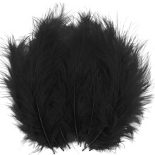 100 stuks Zwarte Veren Fluffy Kalkoen Marabou 4-6 Inch voor Knutselen Droomvanger Fringe Trim
