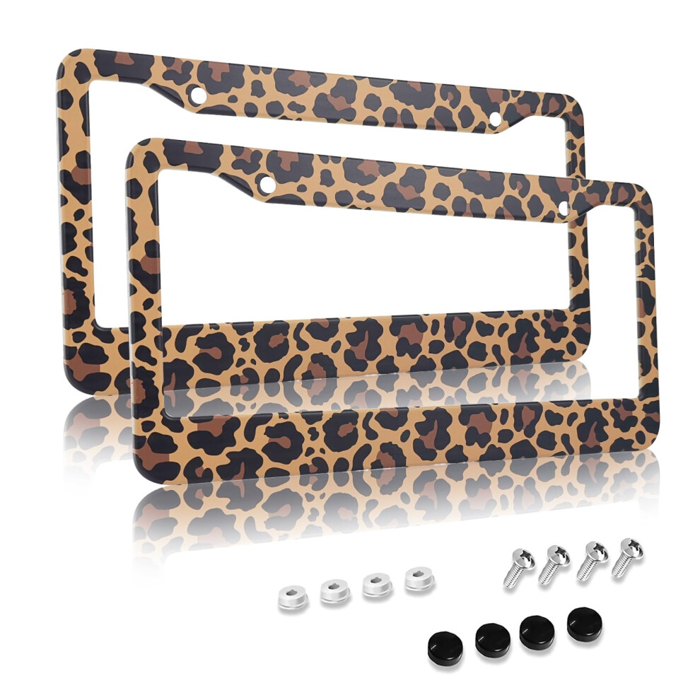 Leopard Cheetah Print License Plate Covers Leopard Cheetah License Plate Frame Leopard Cheetah License Plate Holders Cheetah Leopard Tag Frame Leopard 657888553434
