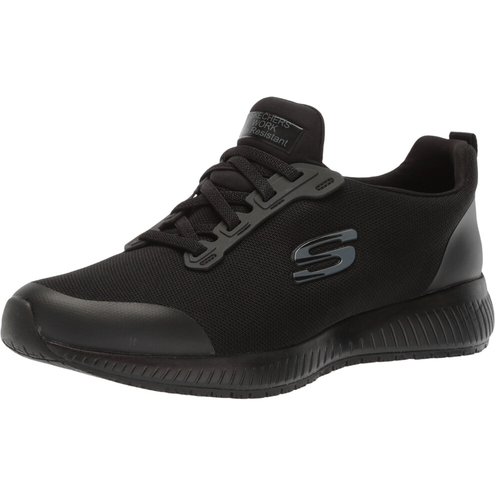 Skechers Womens Squad SR Food Service Shoe  Black  95 Wide