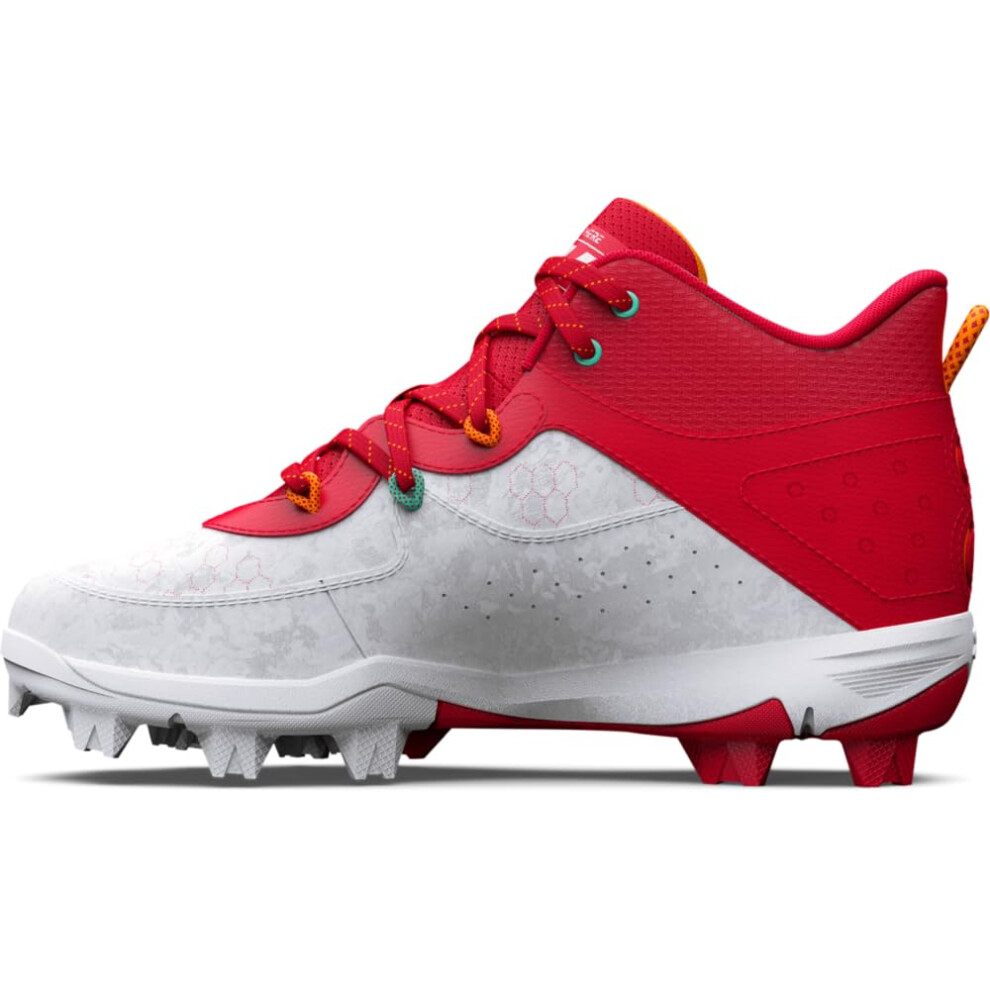 Under Armour Boys Harper 8 Mid TPU JR  600 RedWhiteRed  1  US