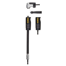 DEWALT Right Angle Drill Adaptor  FlexTorq  4in1 System  Compact  Straight Flexible Shaft  12Inch DWAMRASETFT