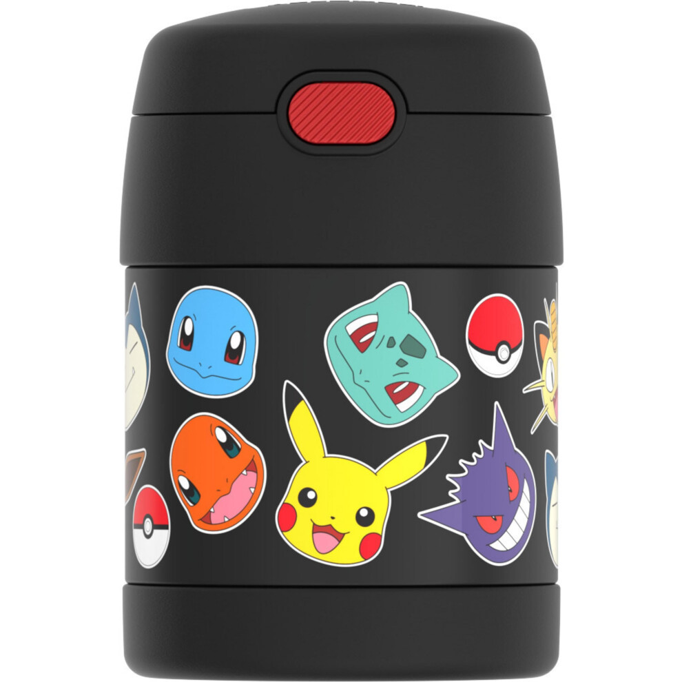 THERMOS FUNTAINER 10 Ounce Stainless Steel Vacuum Insulated Kids Food Jar with Spoon  POKEMON