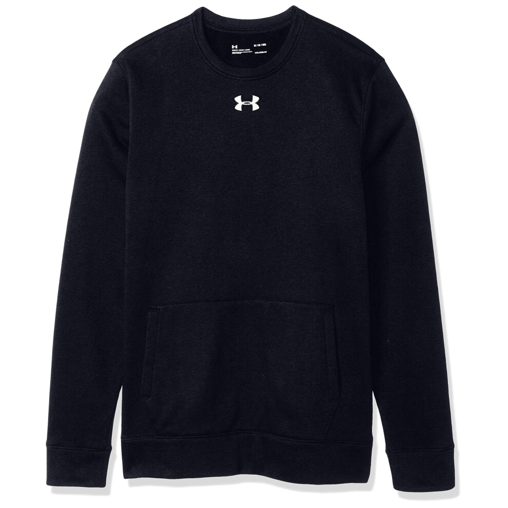 Under Armour Mens Rival Fleece 20 Crew Pullover Black  White MD