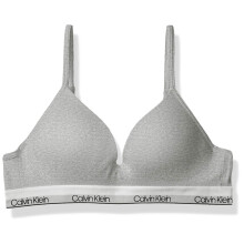 Calvin Klein Mädchen Nahtloses Hybrid-BH, Grau, 32A