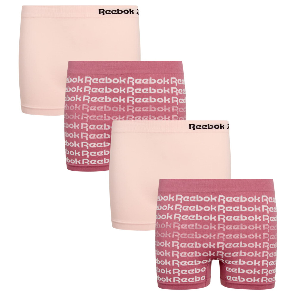 Reebok Girls Underwear  Seamless Cartwheel Shorties 4 Pack  Size 1214  RosePink