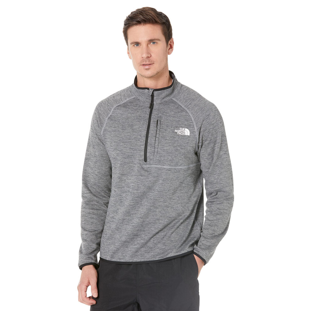 THE NORTH FACE Mens Canyonlands Half Zip Pullover Sweatshirt  TNF Medium Grey Heather 2  Small