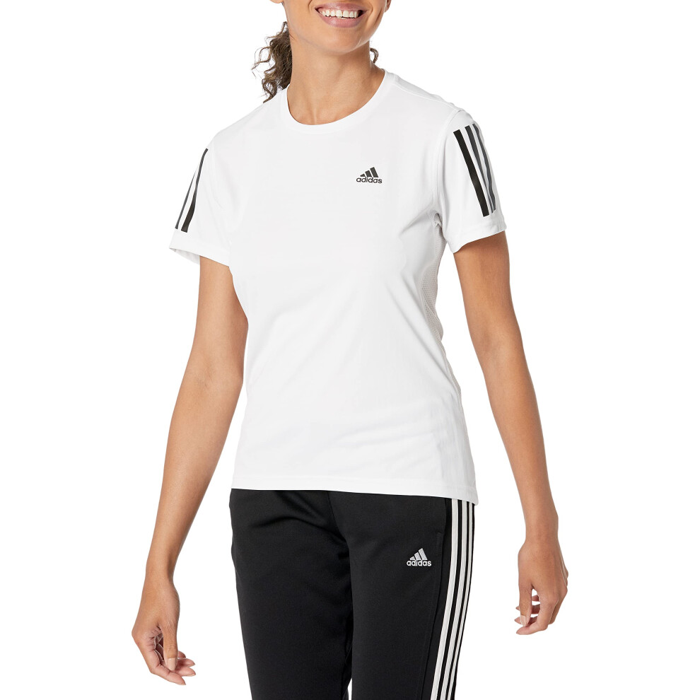 adidas Womens Standard Size Own The Run Tee  Core White  Large