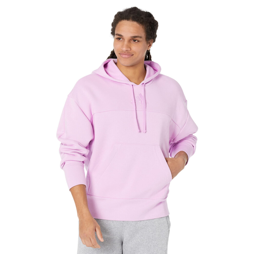 adidas Mens Studio Lounge Fleece Hoodie  Bliss Lilac  Medium