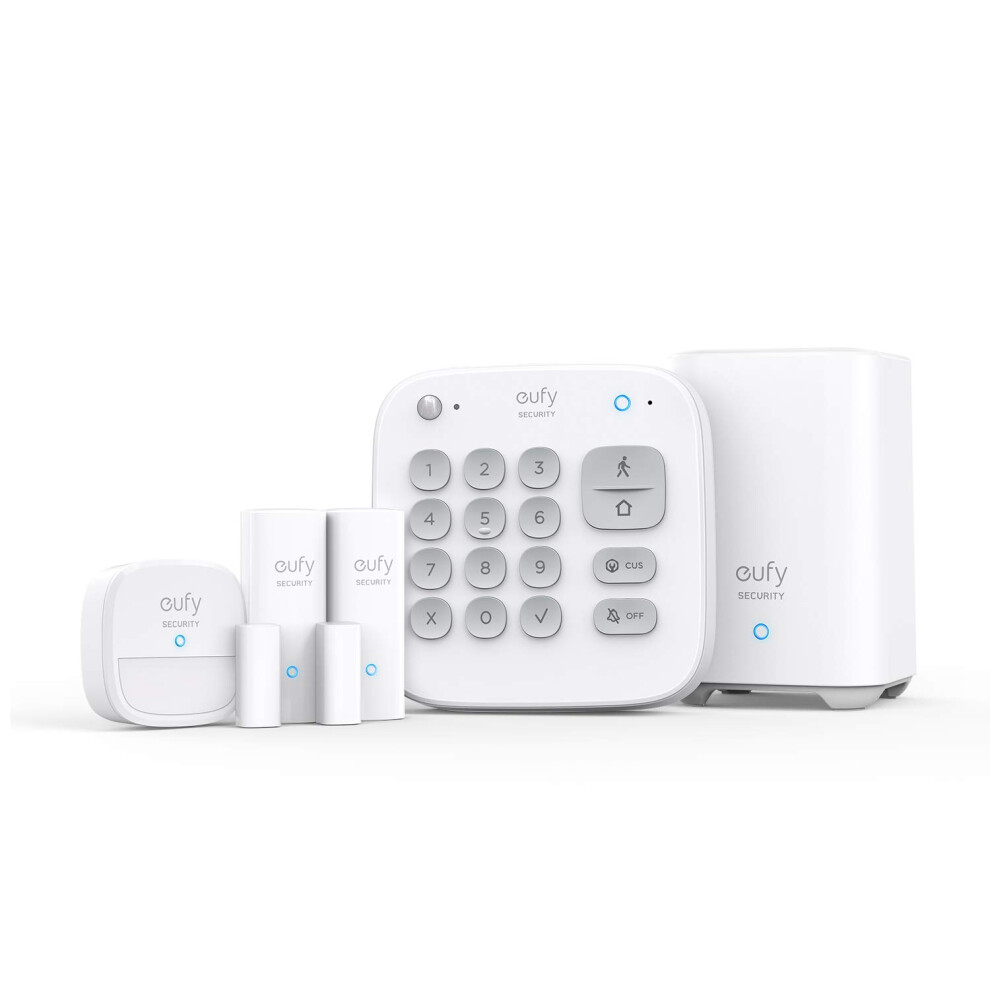 eufy Security 5Piece Home Alarm Kit  Home Security System  Keypad  Motion Sensor  2 Entry Sensors  Home Alarm System  Control f