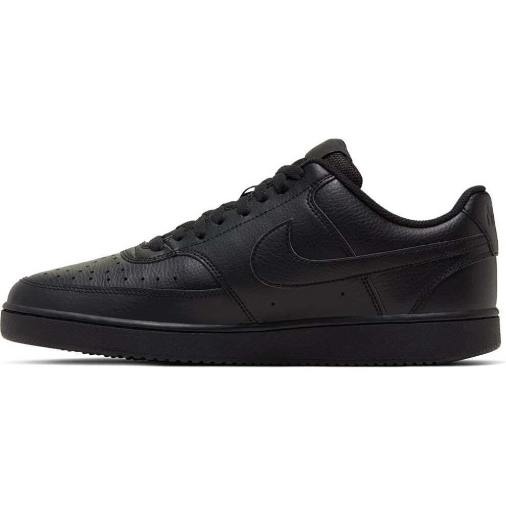 Nike Mens Court Vision Low Sneaker BlackBlackBlack 75 Regular US