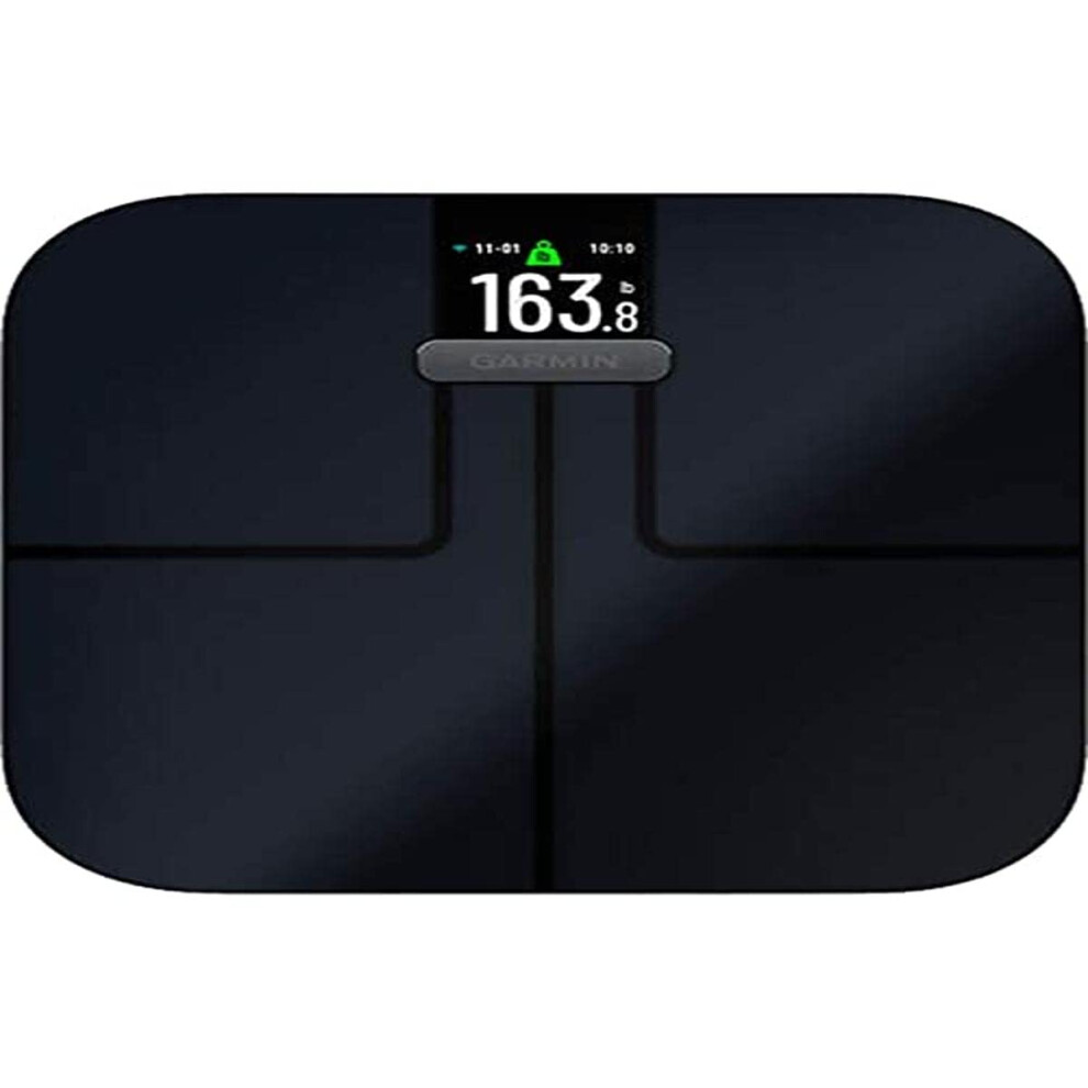 Garmin Index S2  Smart Scale with Wireless Connectivity  Measure Body Fat  Muscle  Bone Mass  Body Water and More  Black